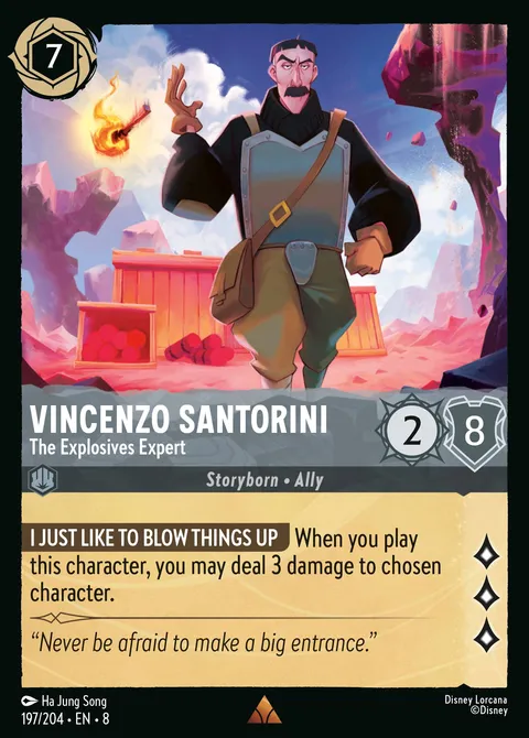 Vincenzo Santorini — The Explosives Expert Disney Lorcana card