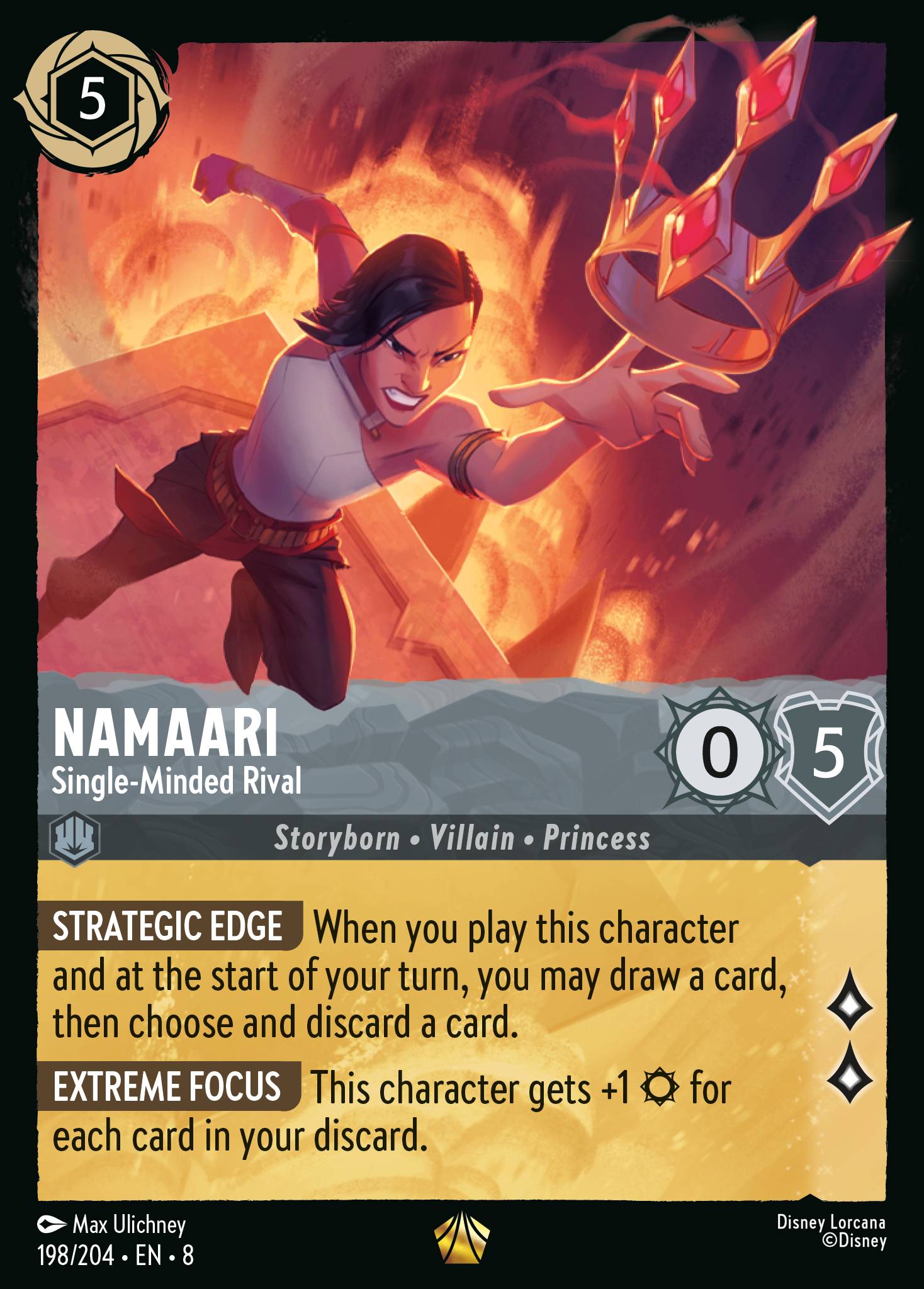 Namaari — Single-Minded Rival Disney Lorcana card