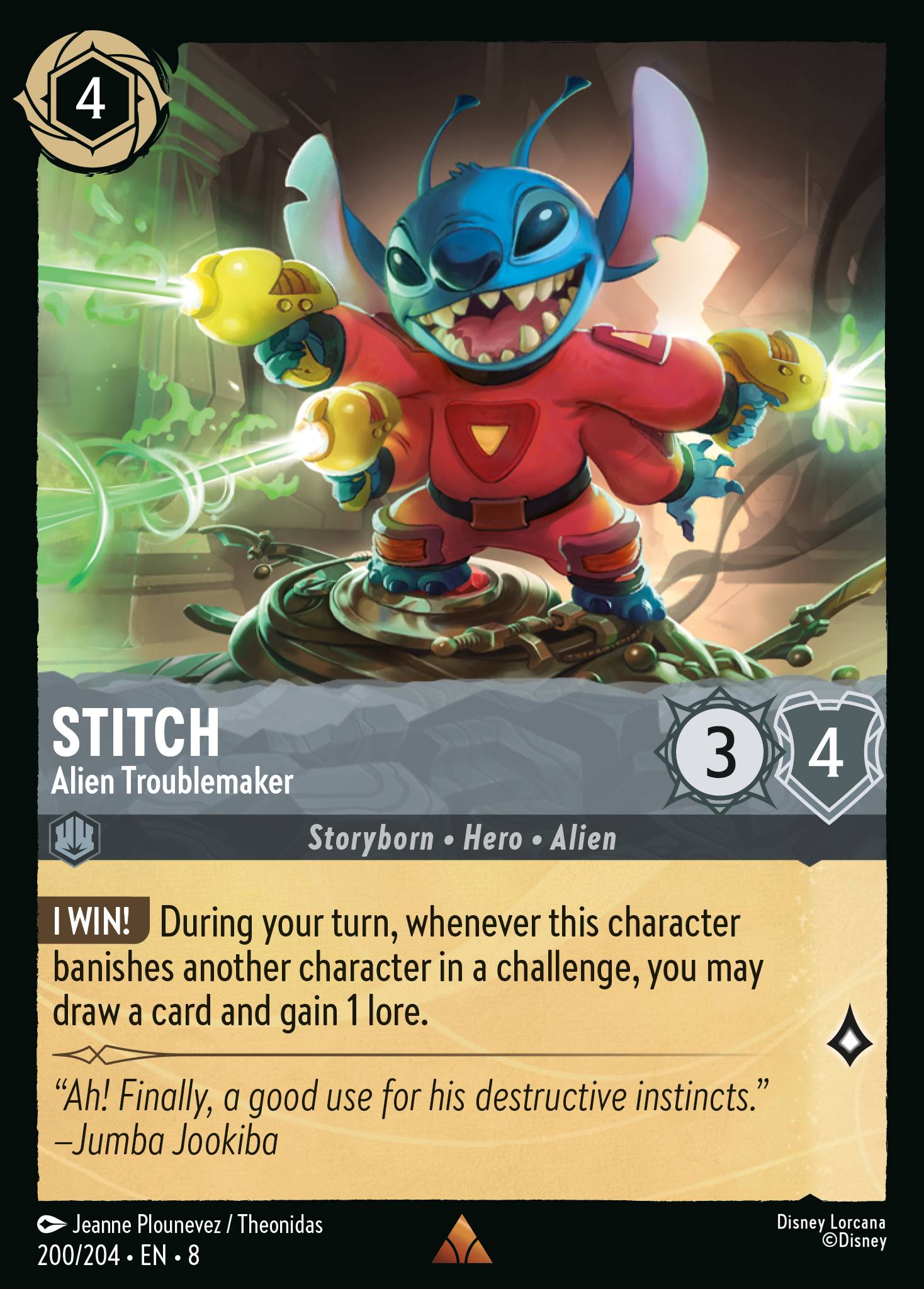 Stitch — Alien Troublemaker Disney Lorcana card