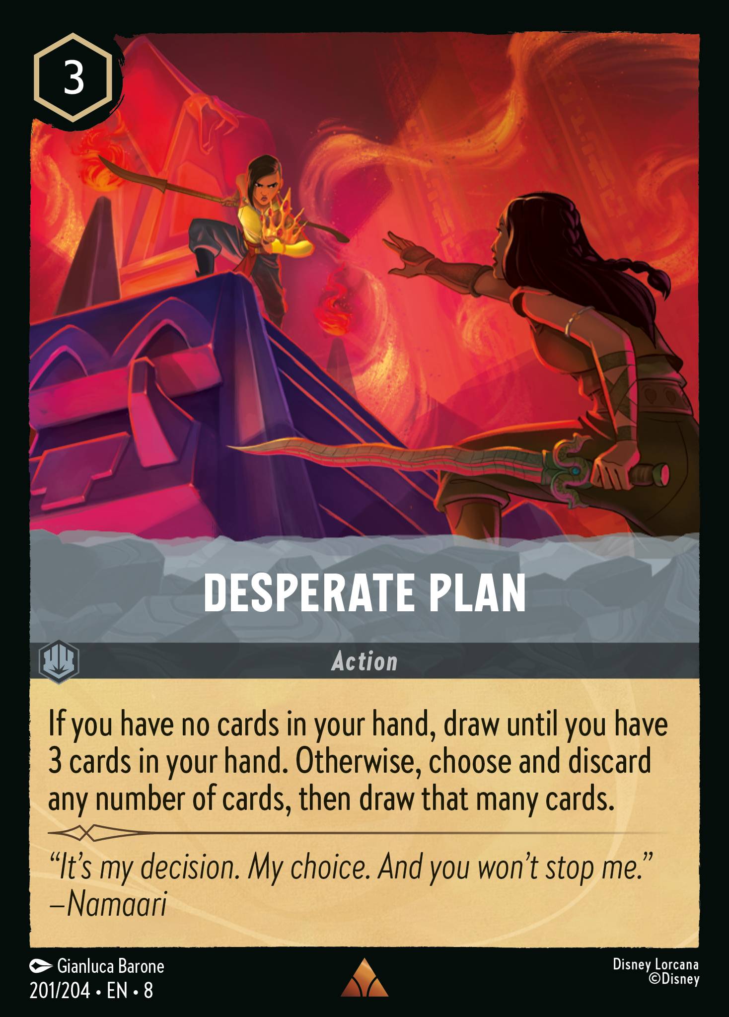 Desperate Plan Disney Lorcana card