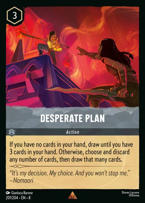 Desperate Plan Disney Lorcana card