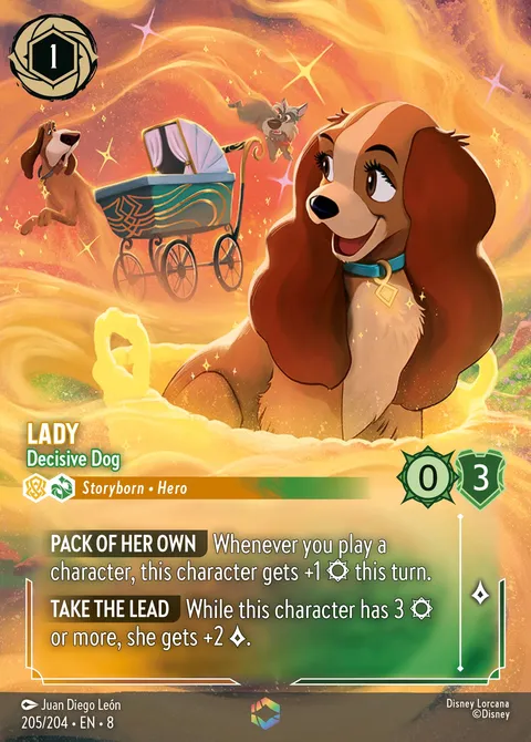 Lady — Decisive Dog Disney Lorcana card