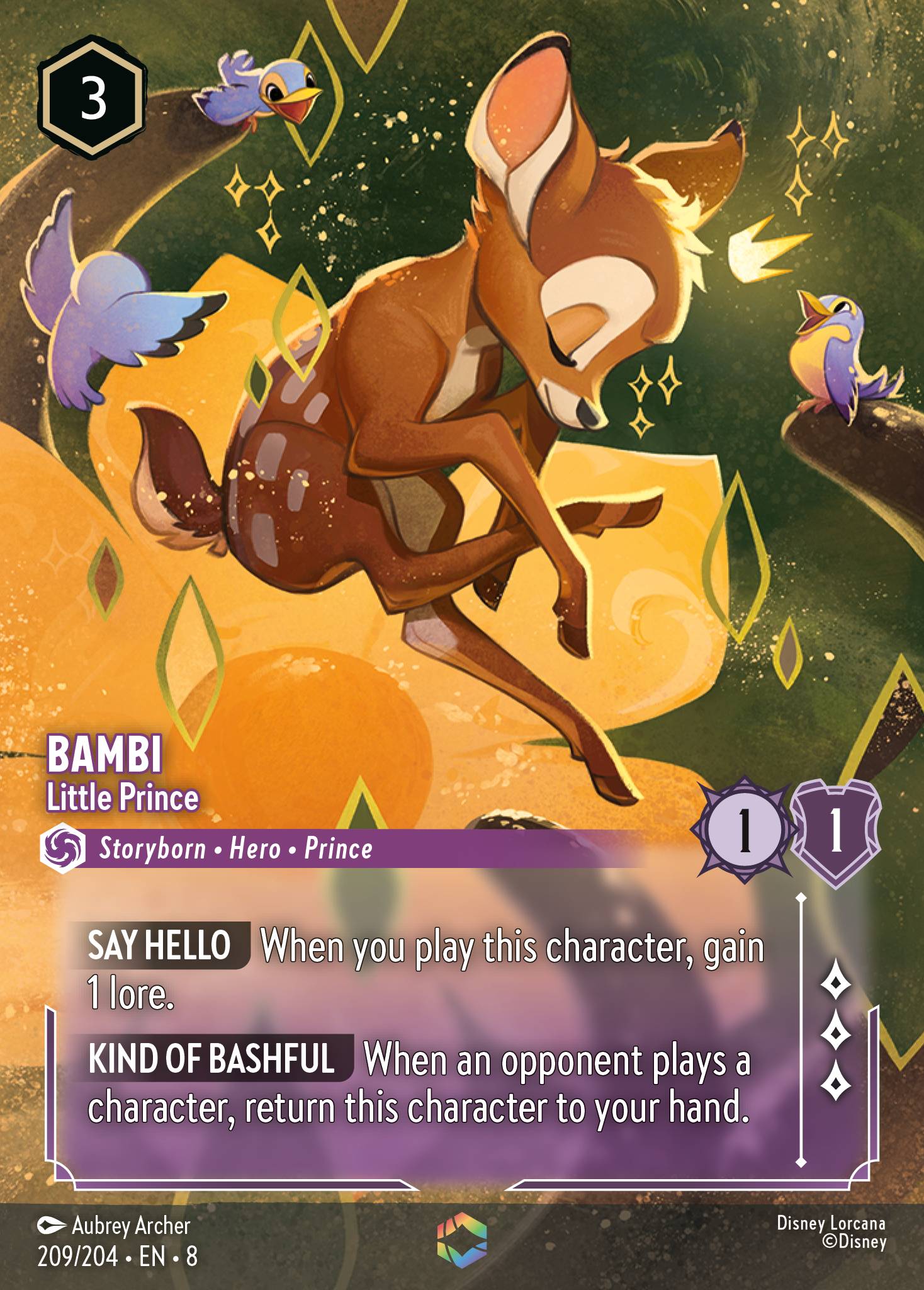 Bambi — Little Prince Disney Lorcana card