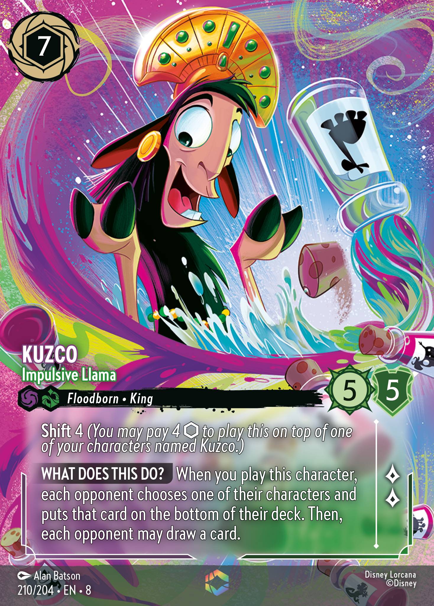 Kuzco — Impulsive Llama Disney Lorcana card