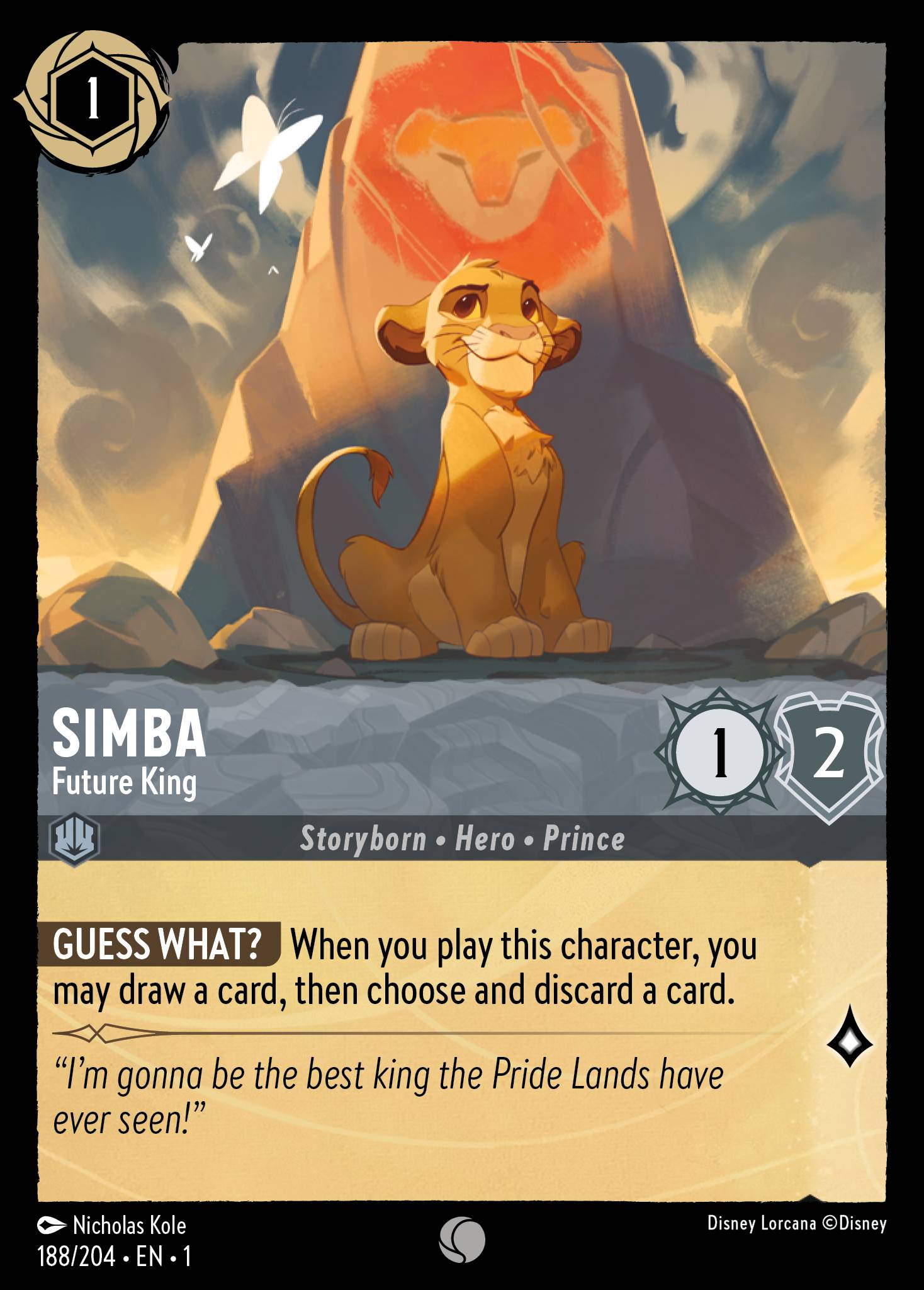 Simba — Future King Disney Lorcana card