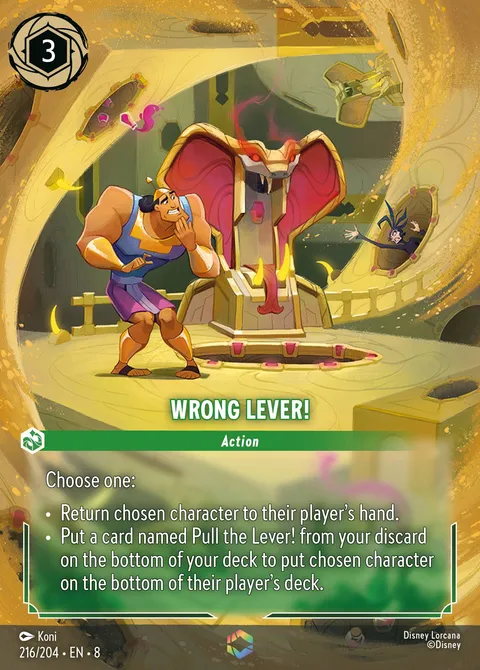 Wrong Lever! Disney Lorcana card