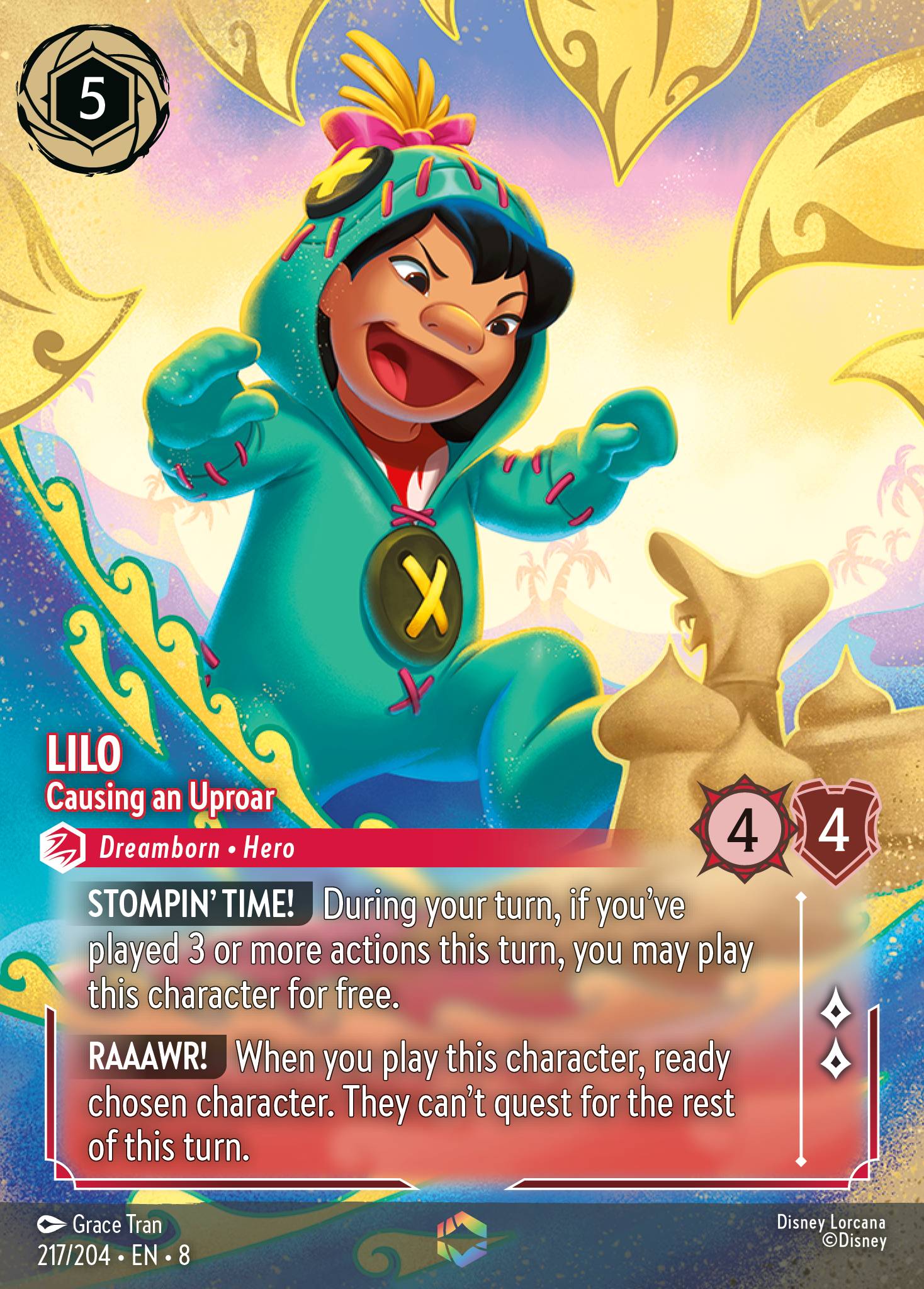 Lilo — Causing an Uproar Disney Lorcana card
