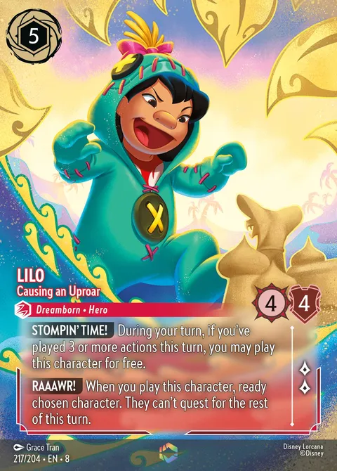 Lilo — Causing an Uproar Disney Lorcana card