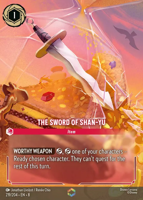 The Sword of Shan-Yu Disney Lorcana card