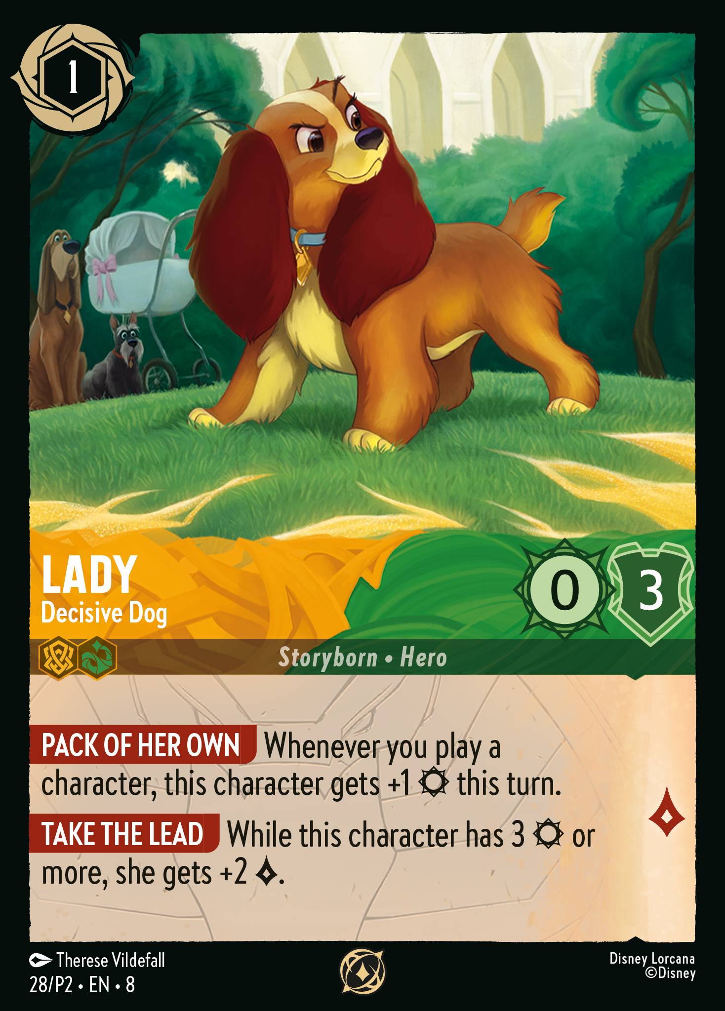 Lady — Decisive Dog Disney Lorcana card