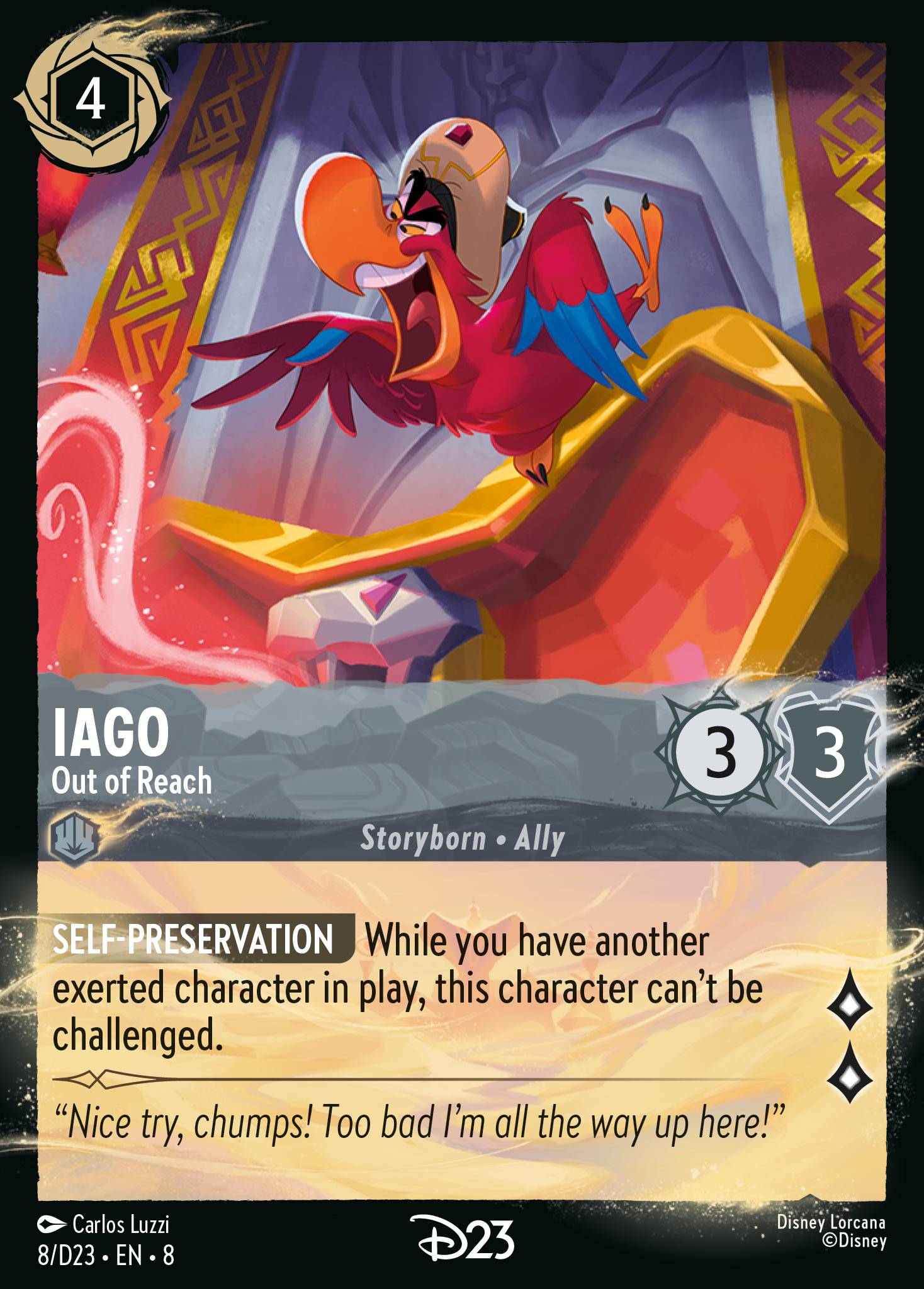 Iago — Out of Reach Disney Lorcana card
