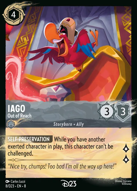 Iago — Out of Reach Disney Lorcana card