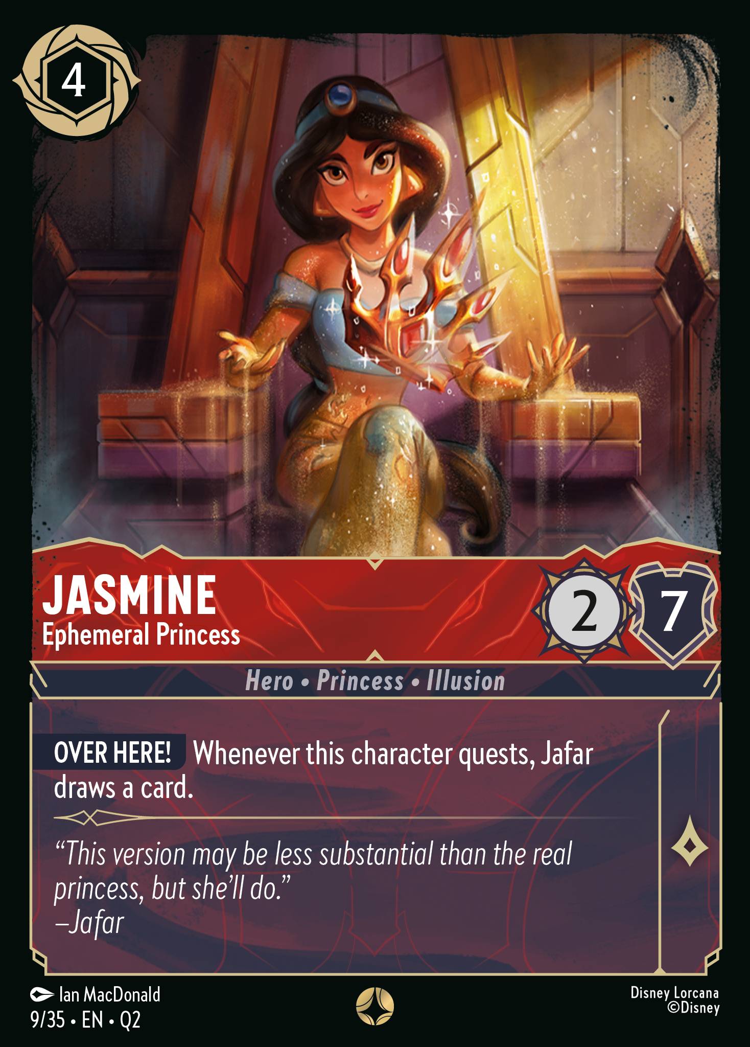 Jasmine — Ephemeral Princess Disney Lorcana card
