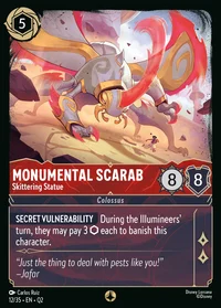Monumental Beetle — Skittering Statue Disney Lorcana card