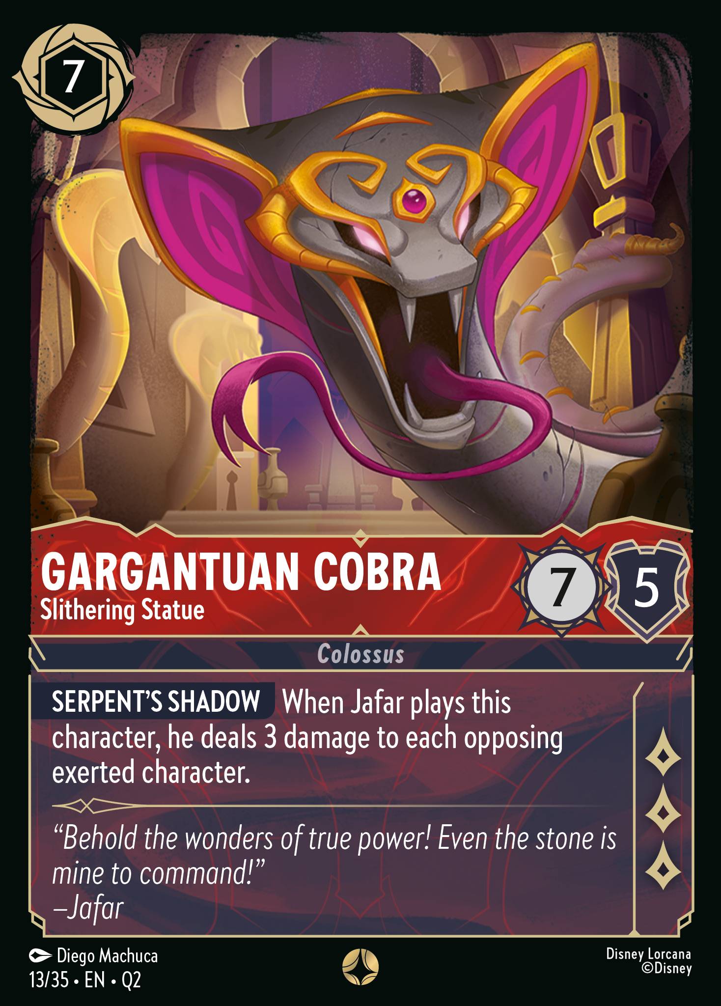 Gargantuan Cobra — Slithering Statue Disney Lorcana card