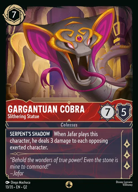 Gargantuan Cobra — Slithering Statue Disney Lorcana card