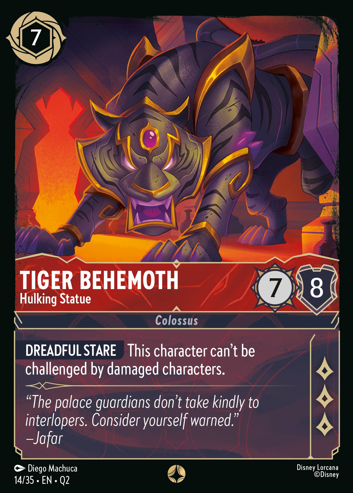 Tiger Behemoth — Hulking Statue Disney Lorcana card