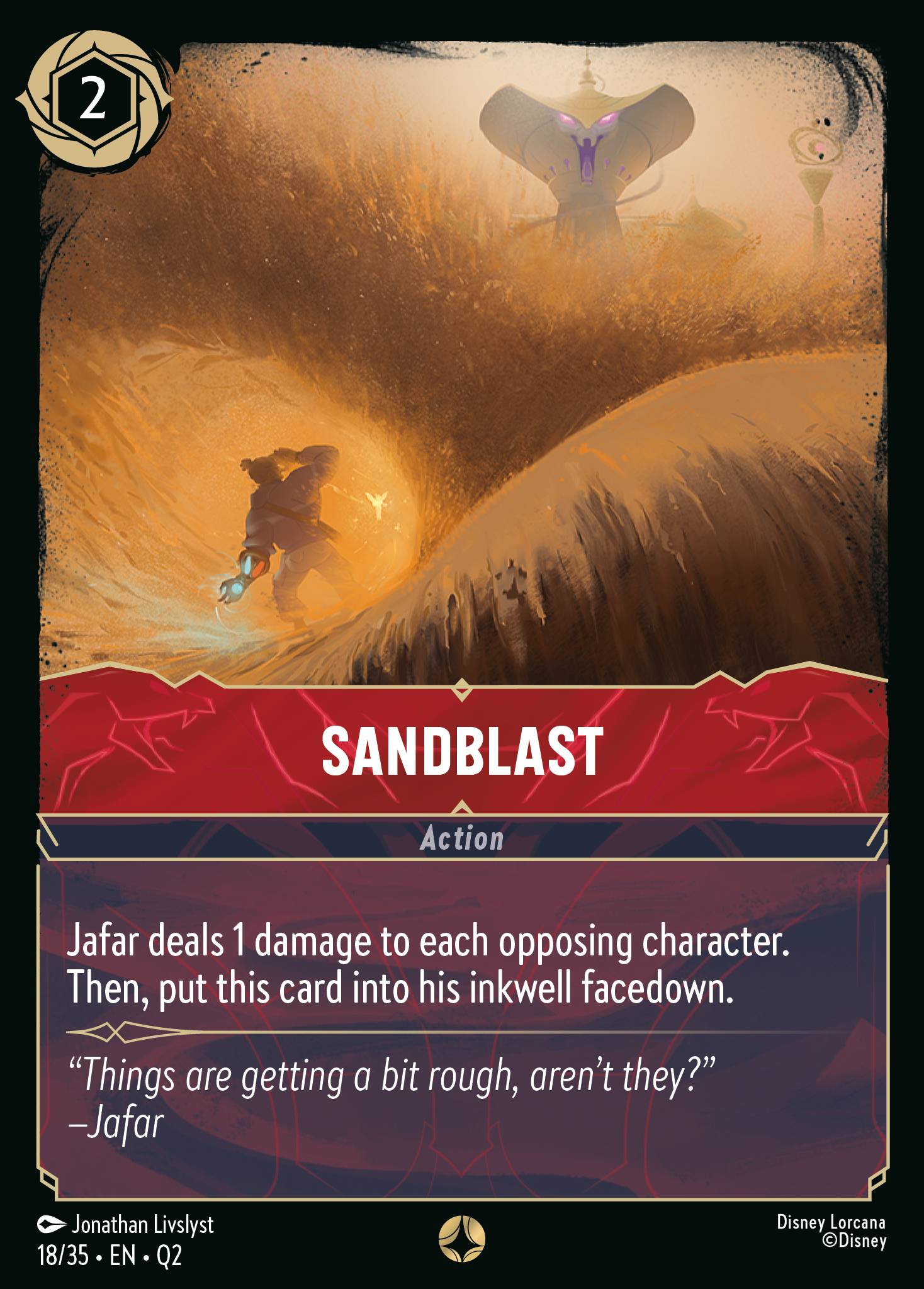 Sandblast Disney Lorcana card