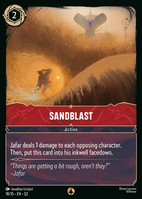 Sandblast Disney Lorcana card