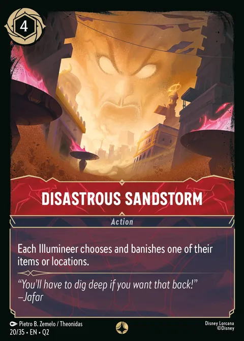 Disastrous Sandstorm Disney Lorcana card