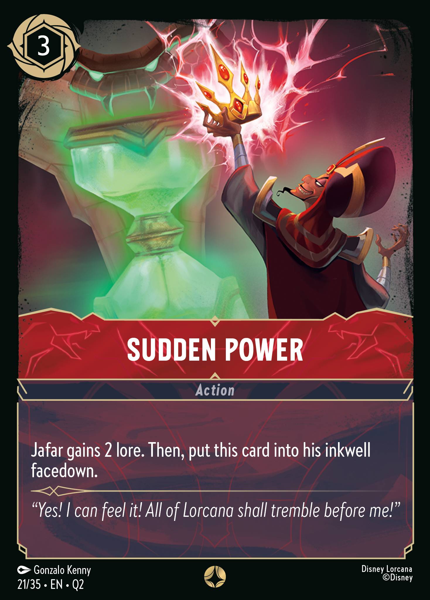 Sudden Power Disney Lorcana card