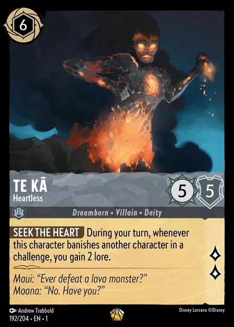 Te Kā — Heartless Disney Lorcana card