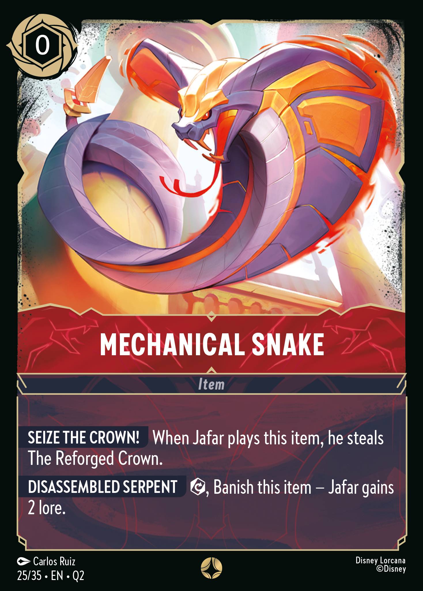 Mechanical Snake Disney Lorcana card