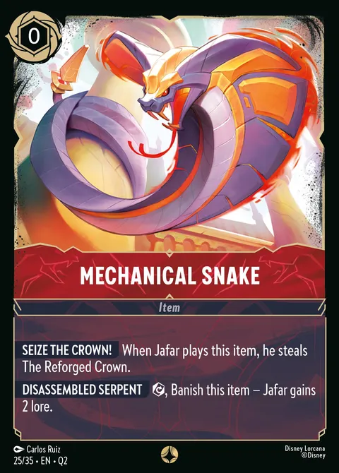 Mechanical Snake Disney Lorcana card