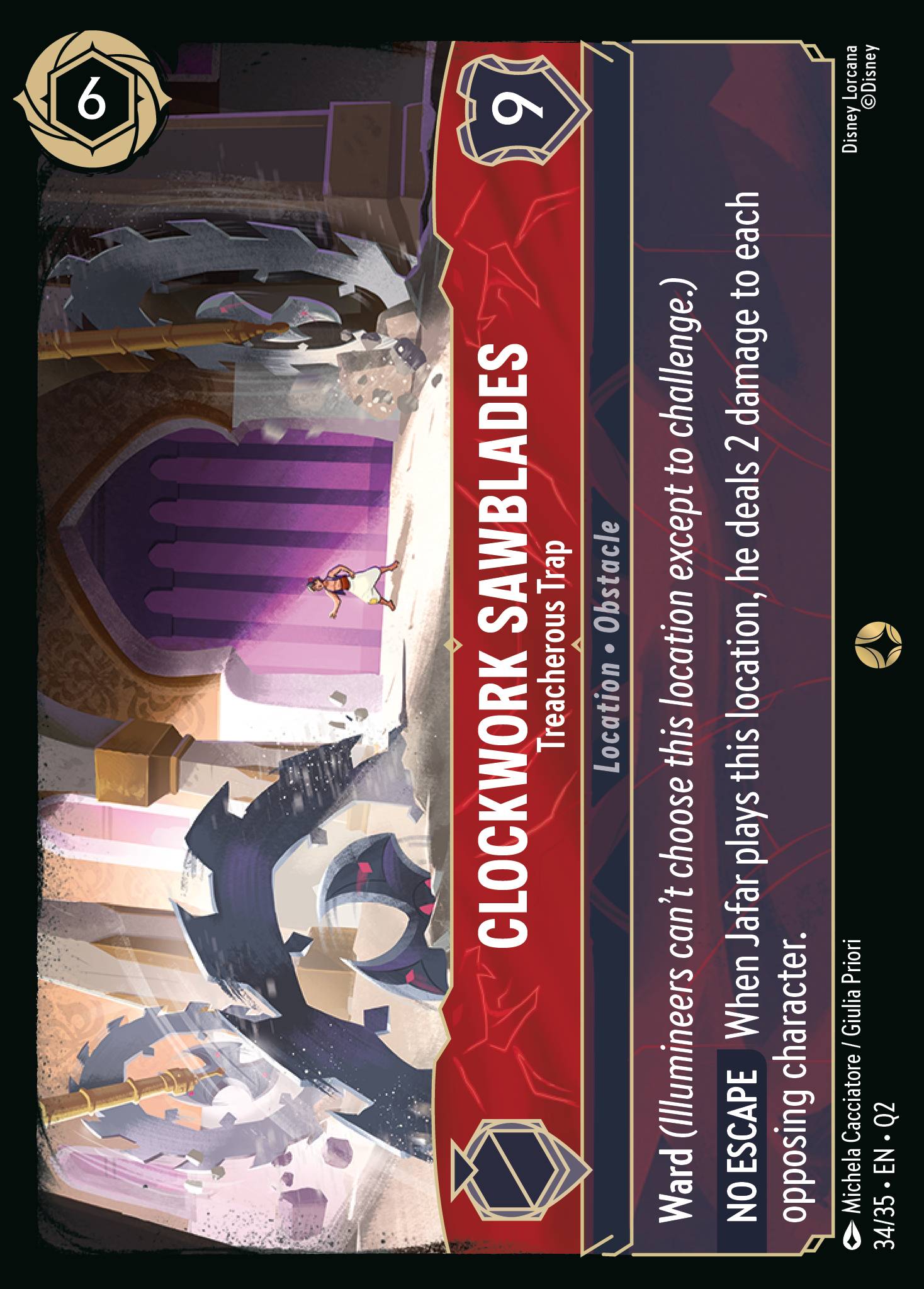 Clockwork Sawblades — Treacherous Trap Disney Lorcana card