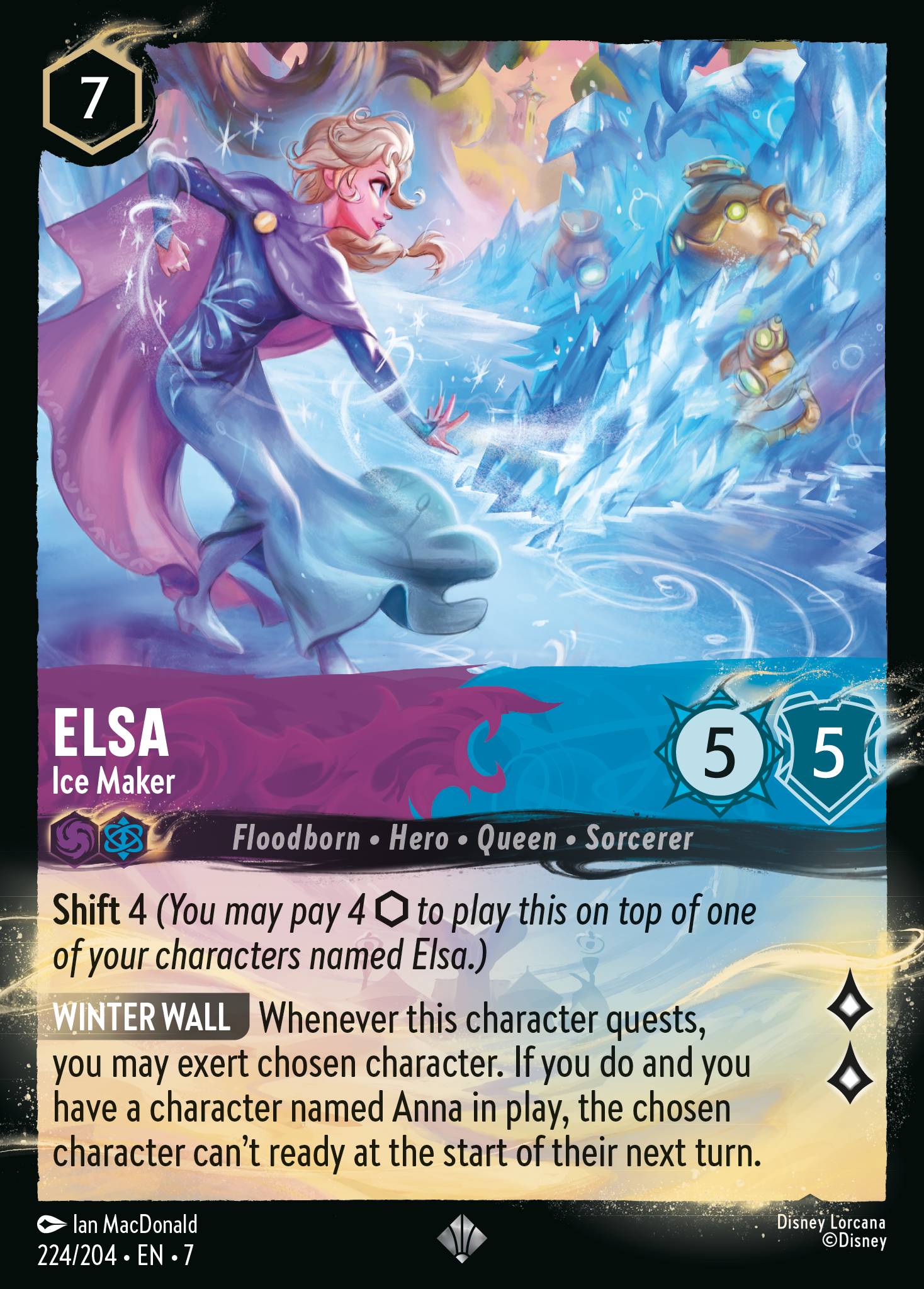 Elsa — Ice Maker Disney Lorcana card