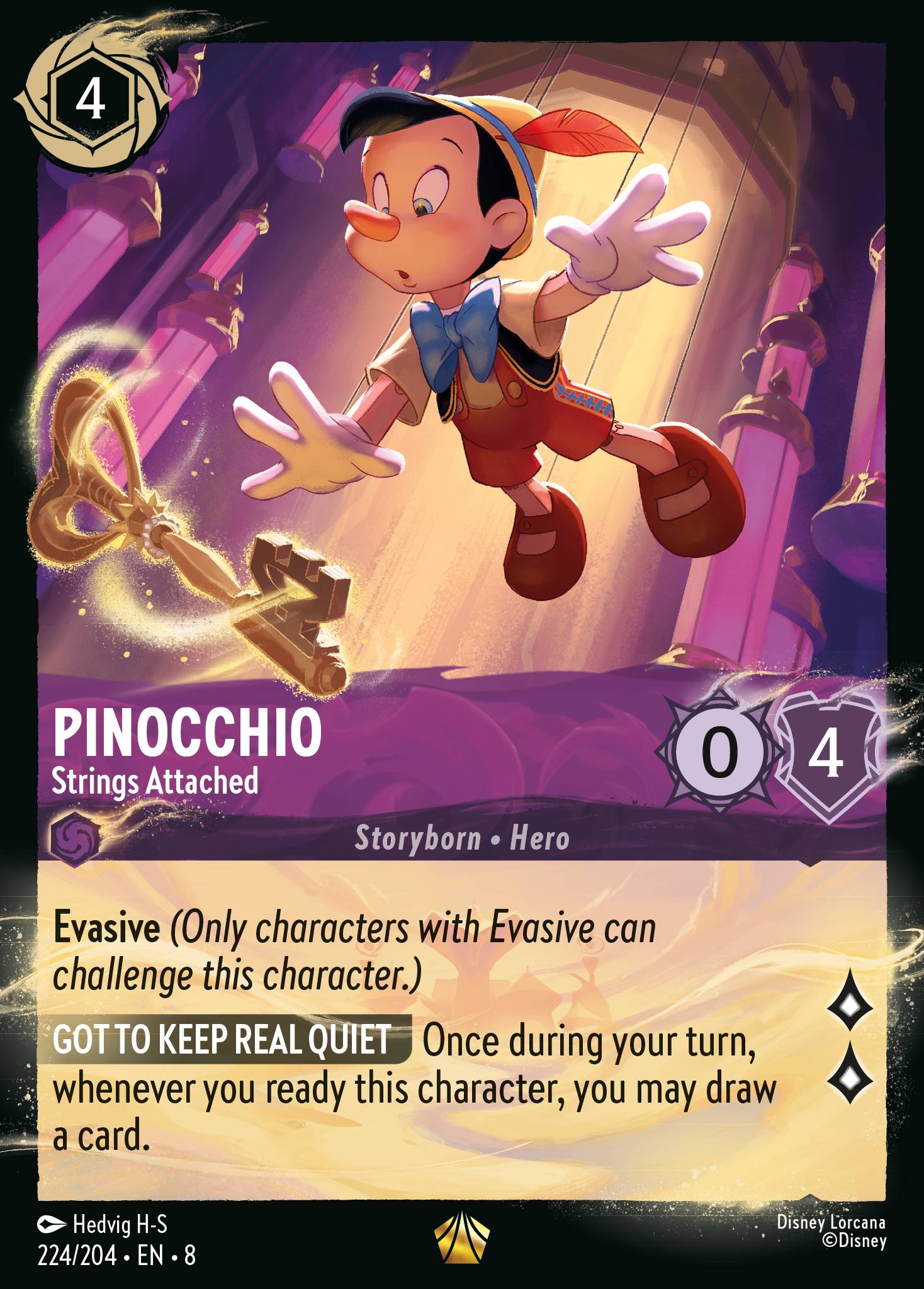 Pinocchio — Strings Attached Disney Lorcana card