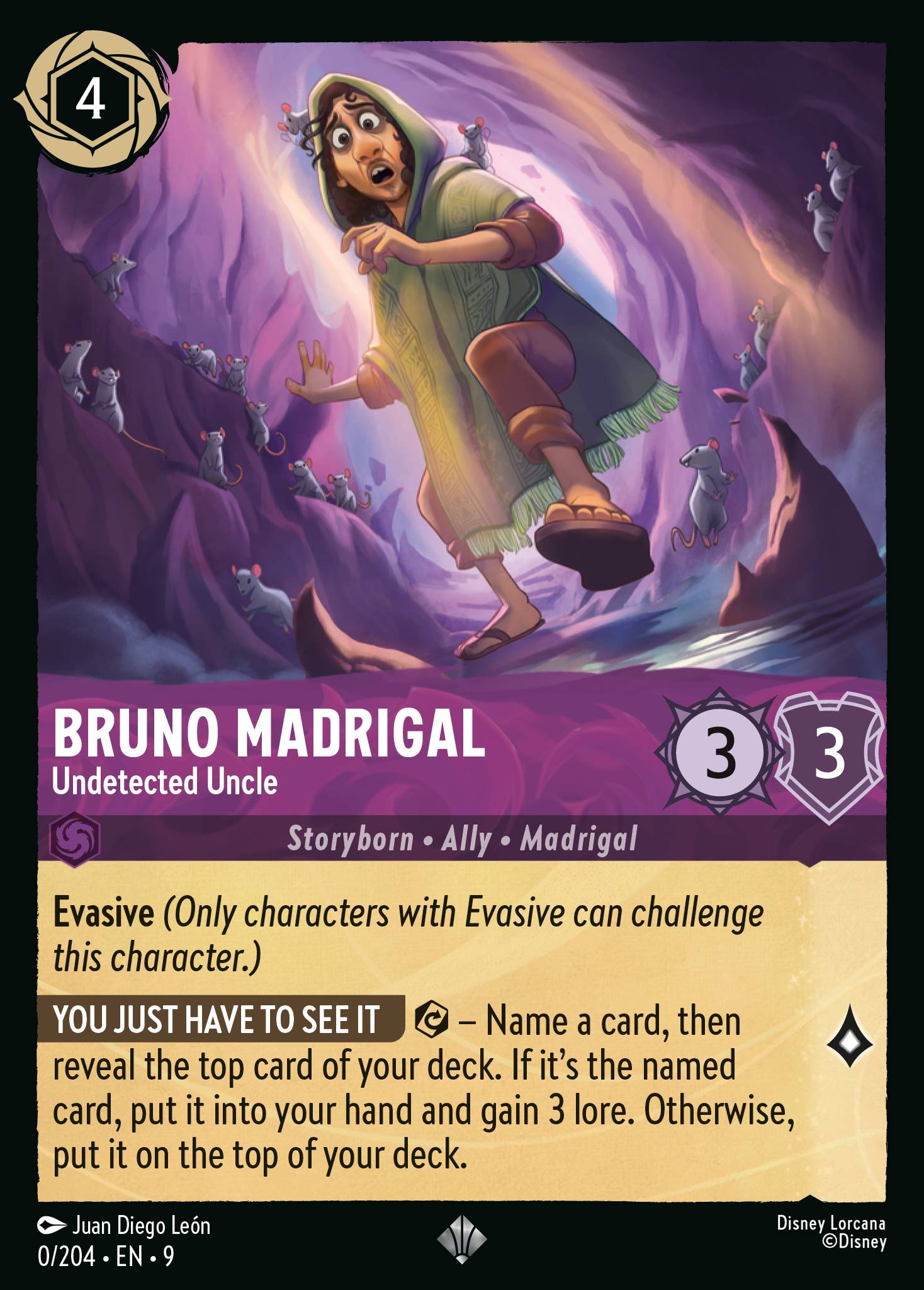 Bruno Madrigal — Undetected Uncle Disney Lorcana card