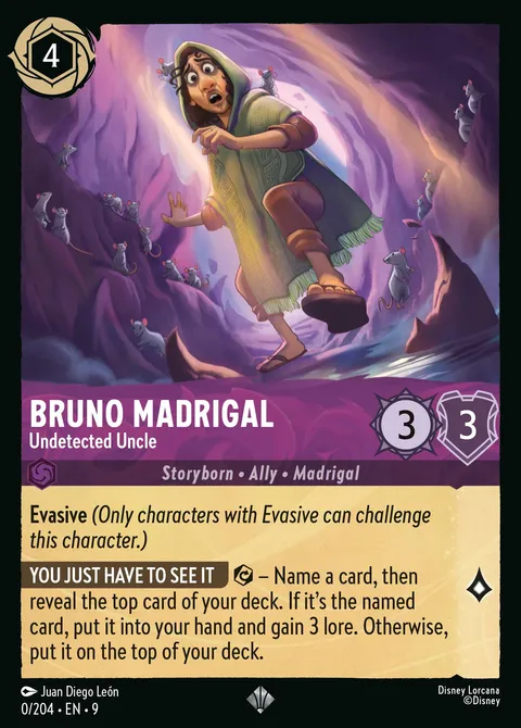 Bruno Madrigal — Undetected Uncle Disney Lorcana card