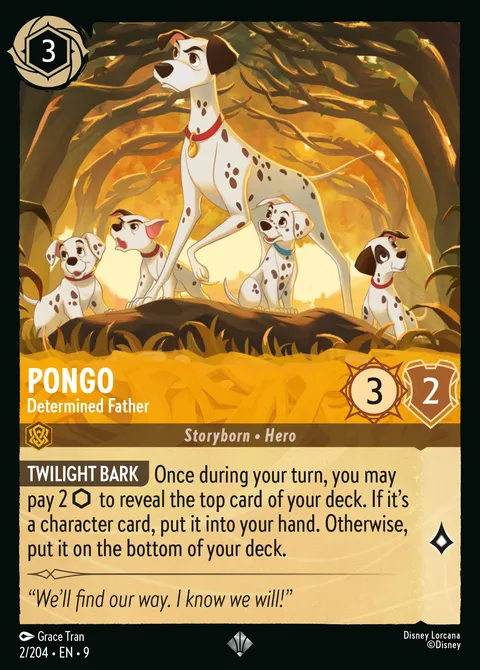 Pongo — Determined Father Disney Lorcana card