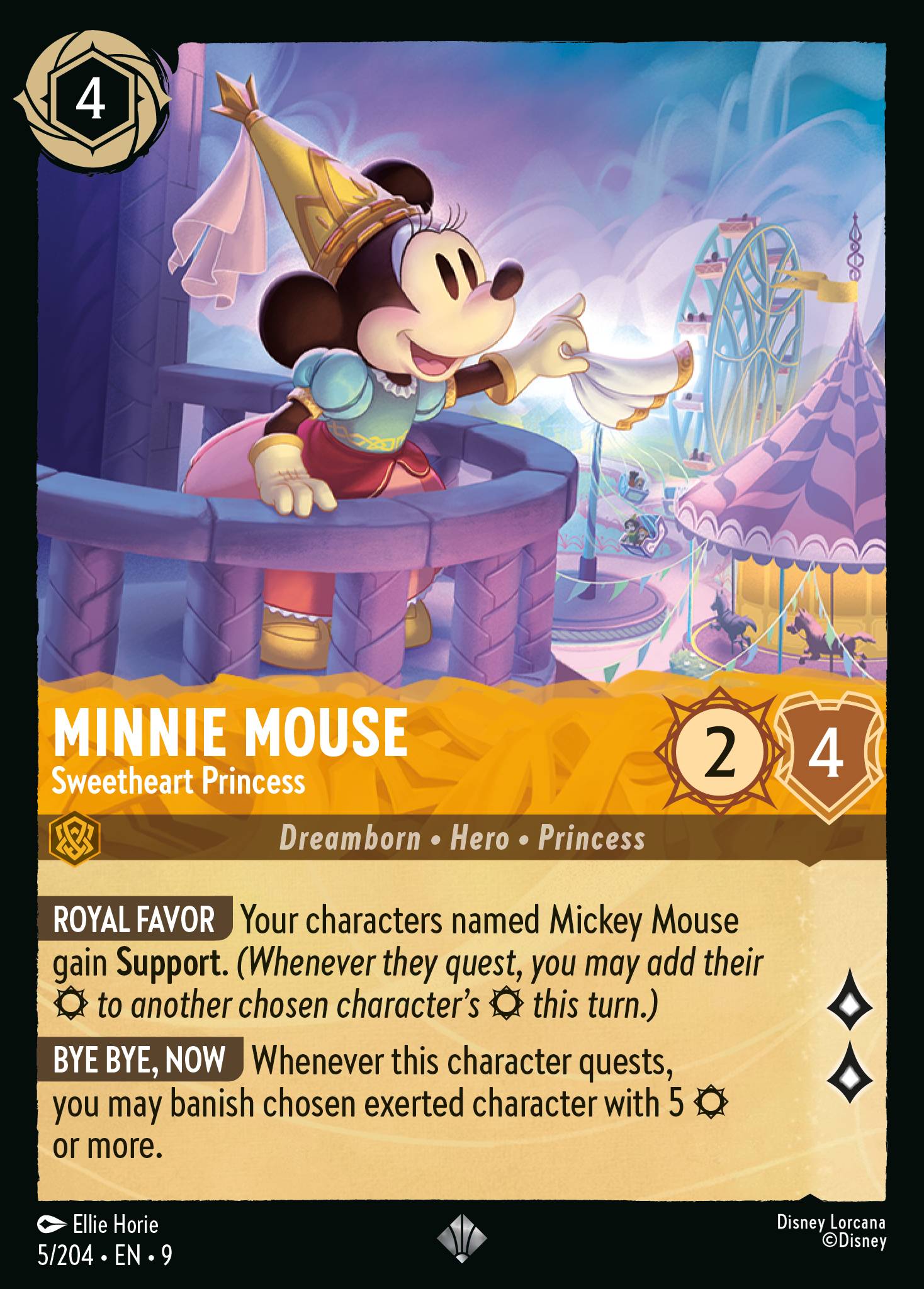 Minnie Mouse — Sweetheart Princess Disney Lorcana card