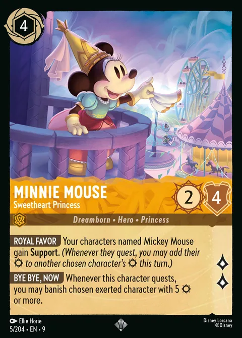 Minnie Mouse — Sweetheart Princess Disney Lorcana card