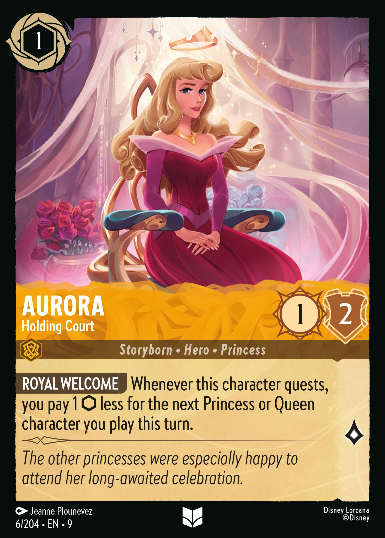 Aurora — Holding Court Disney Lorcana card