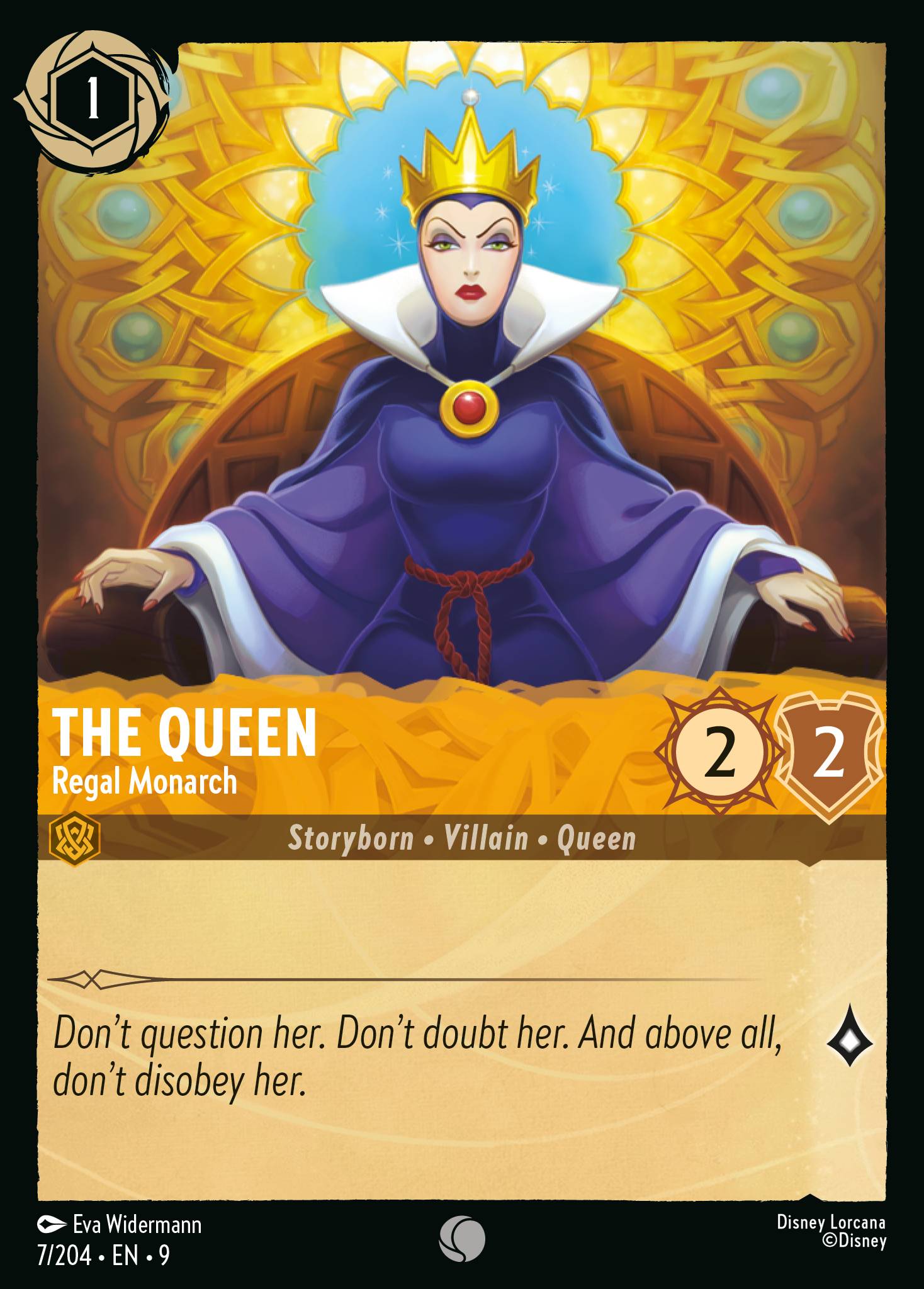 The Queen — Regal Monarch Disney Lorcana card