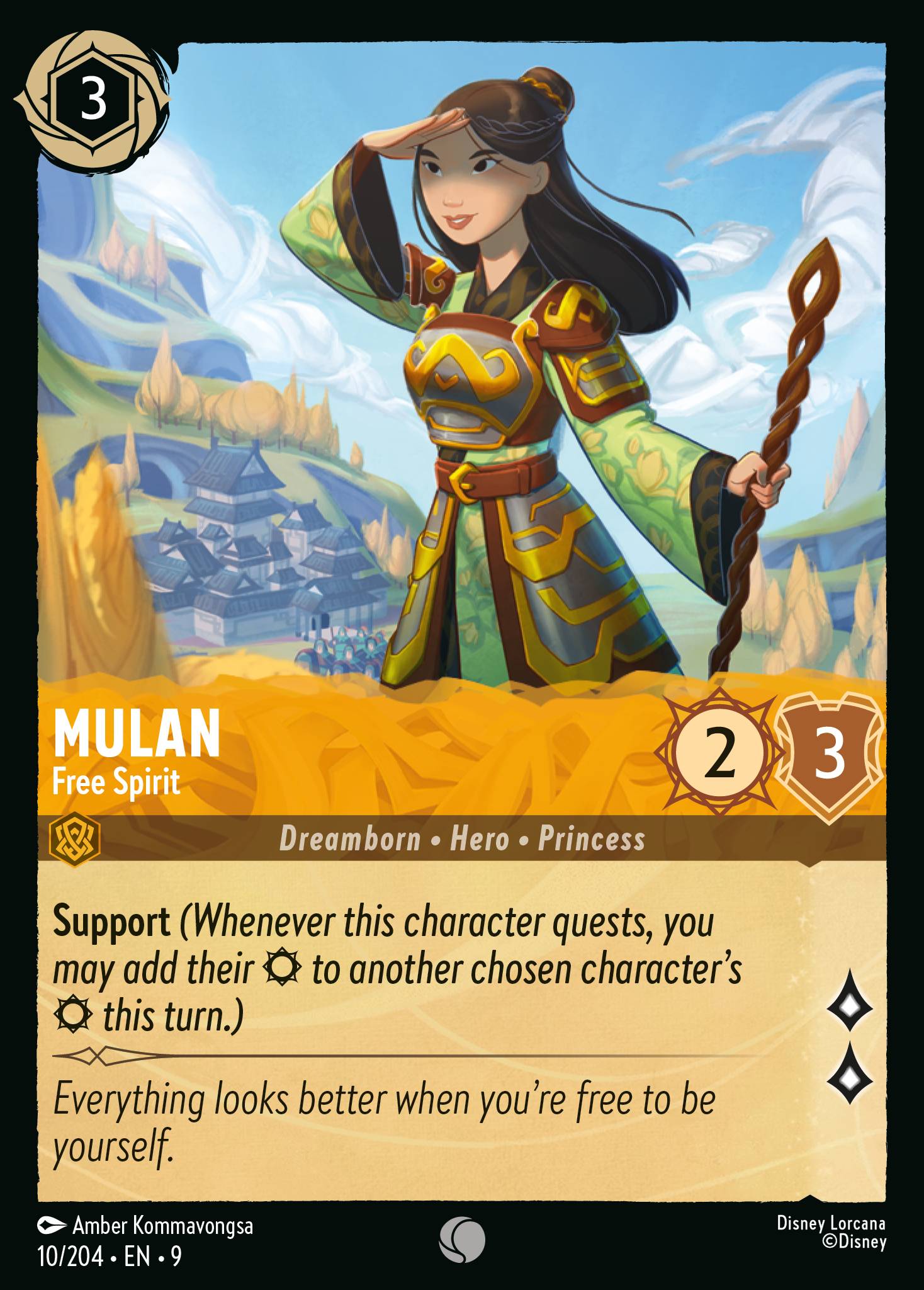 Mulan — Free Spirit Disney Lorcana card