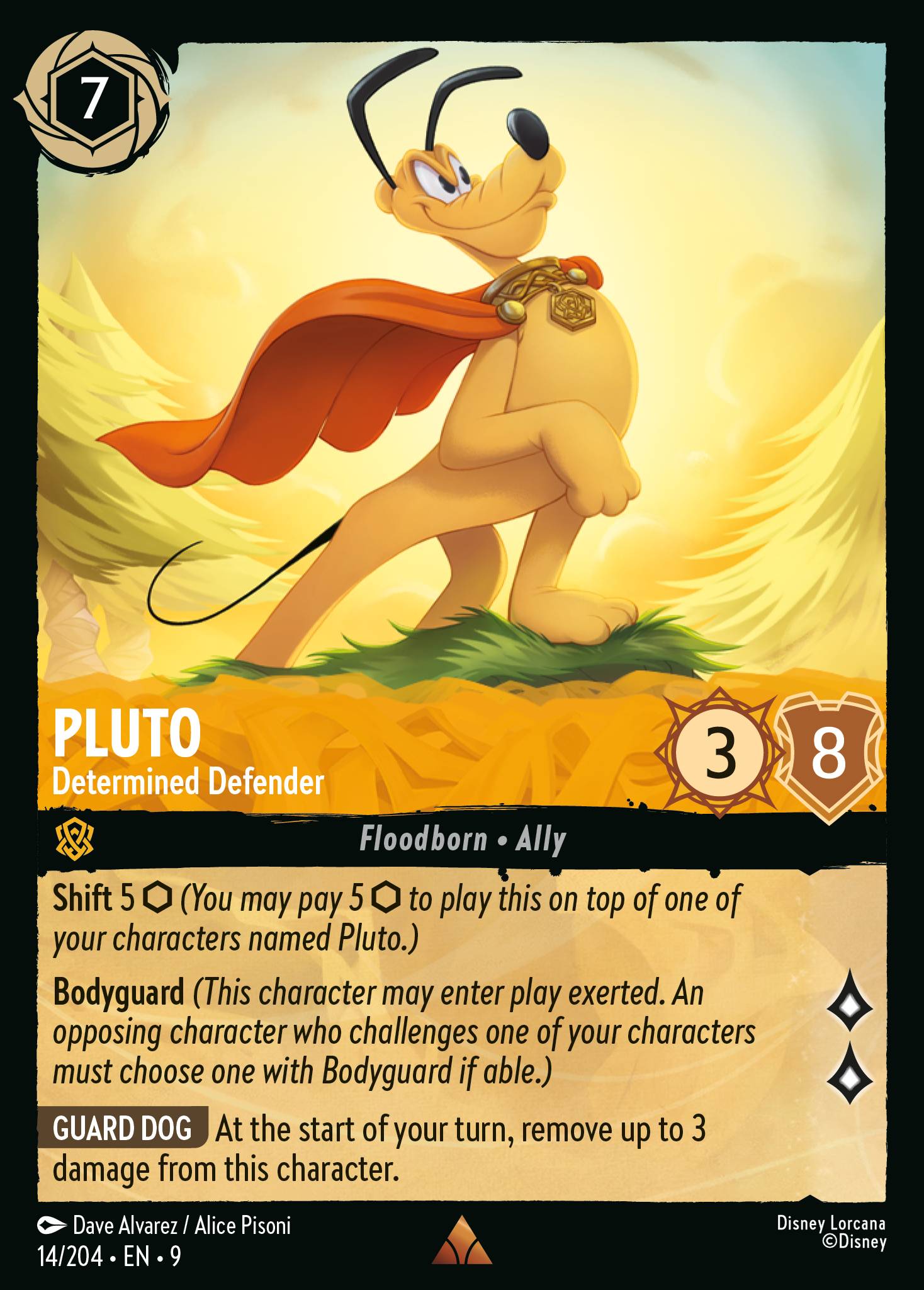Pluto — Determined Defender Disney Lorcana card