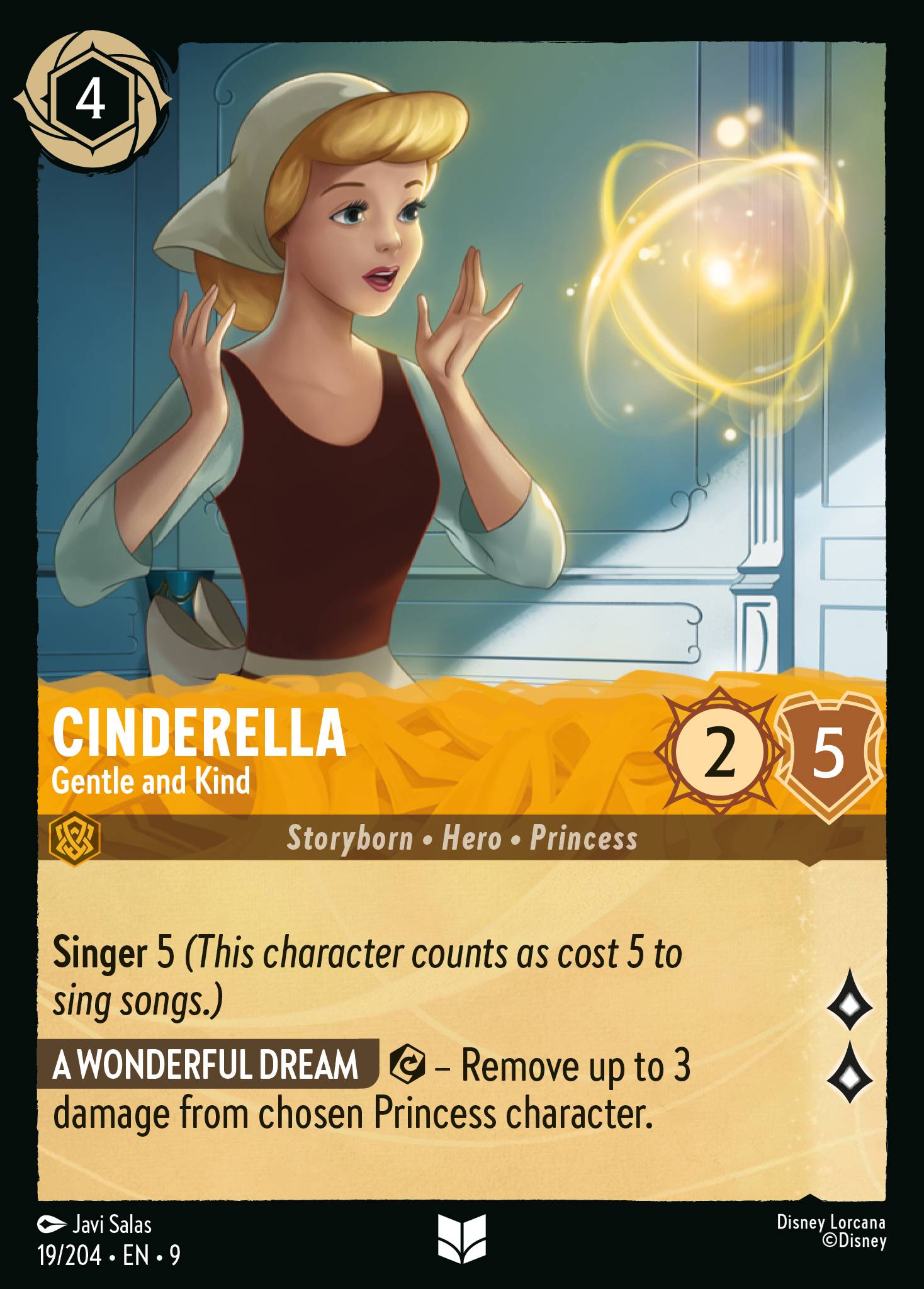 Cinderella — Gentle and Kind Disney Lorcana card