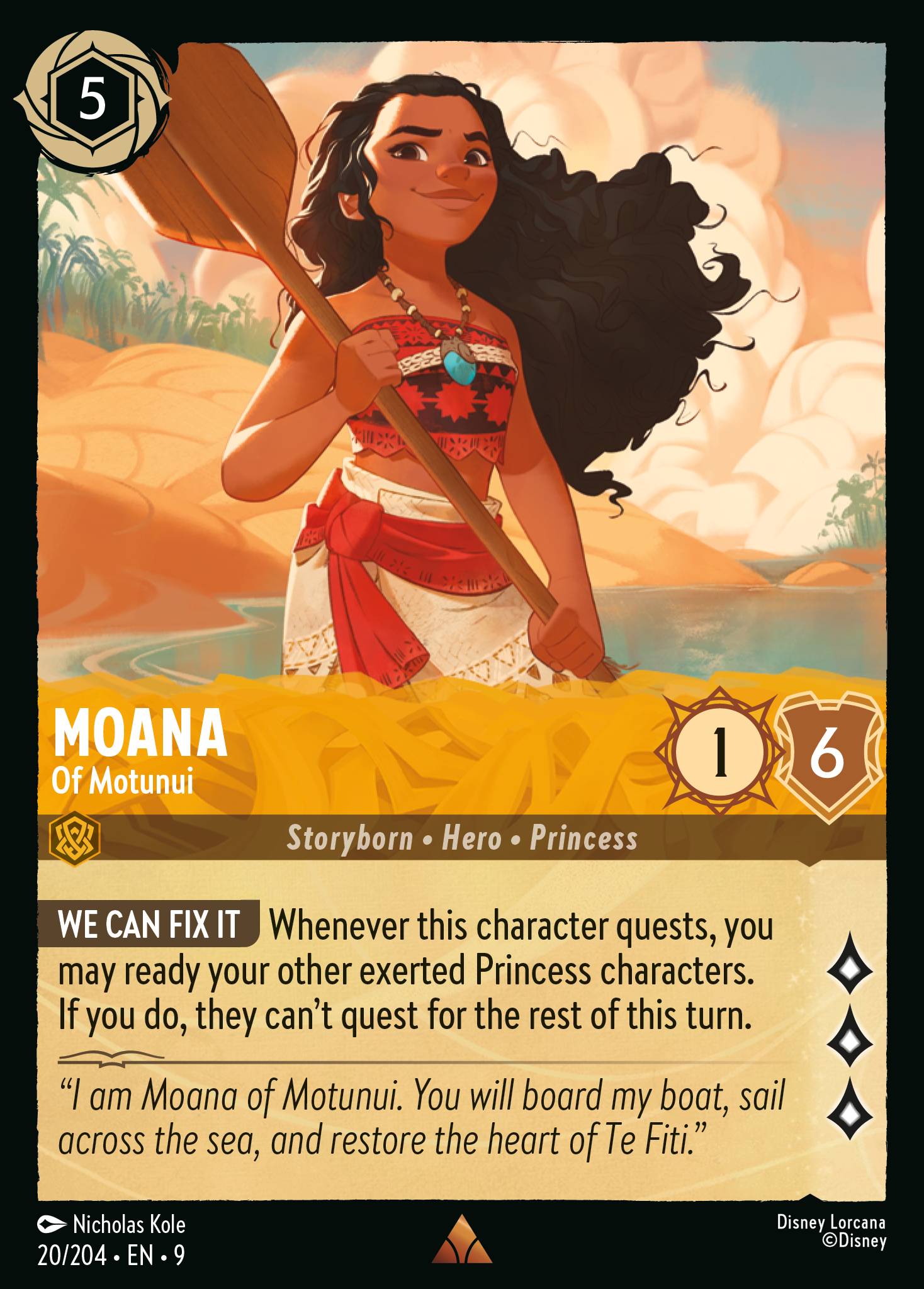 Moana — Of Motunui Disney Lorcana card