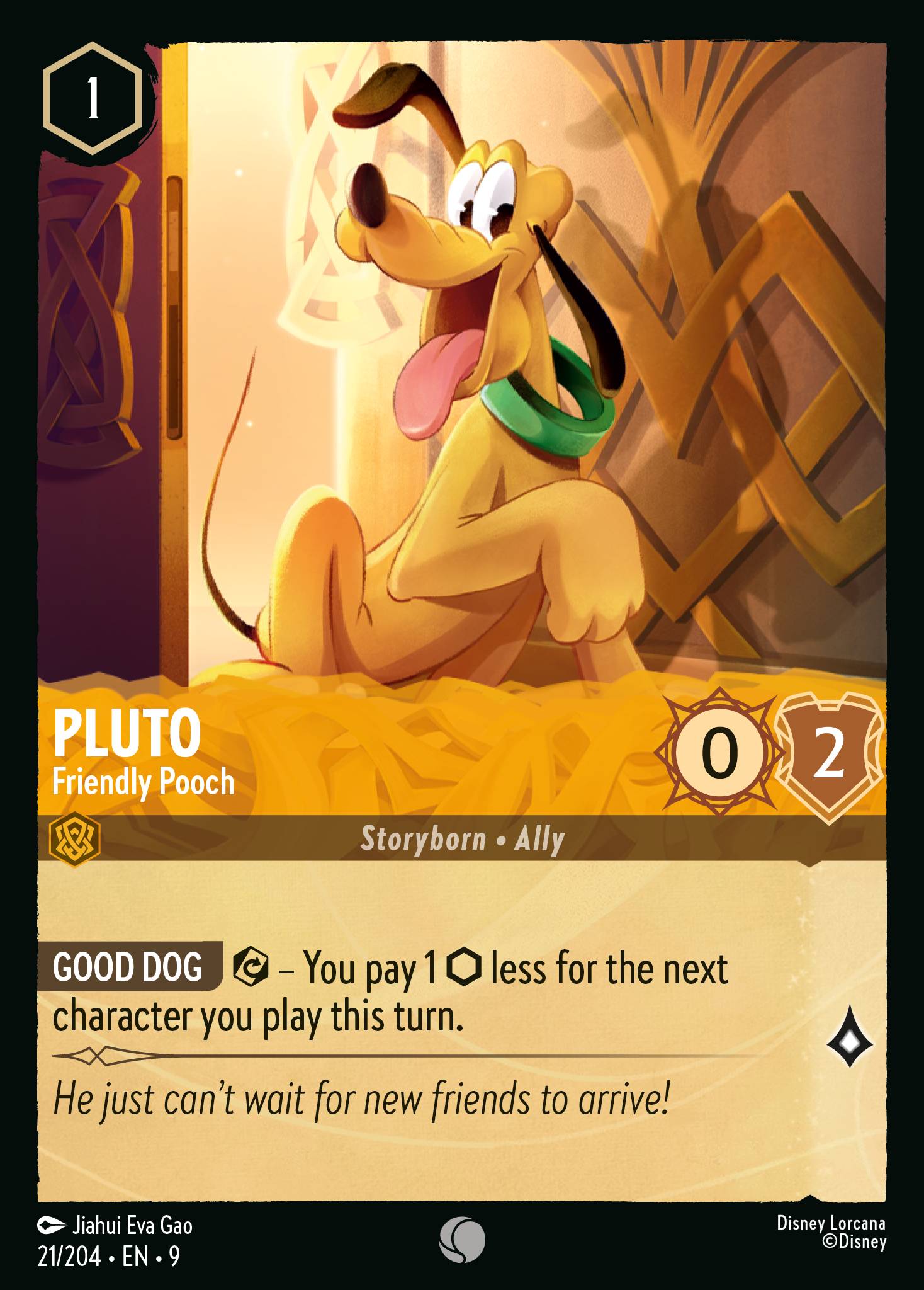 Pluto — Friendly Pooch Disney Lorcana card