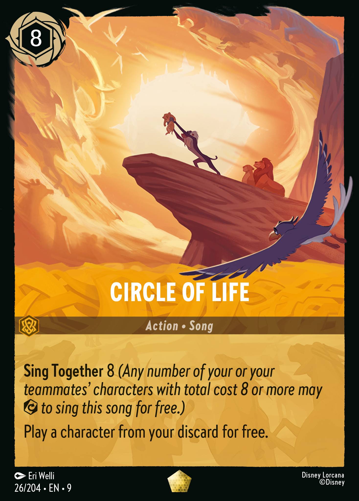 Circle of Life Disney Lorcana card