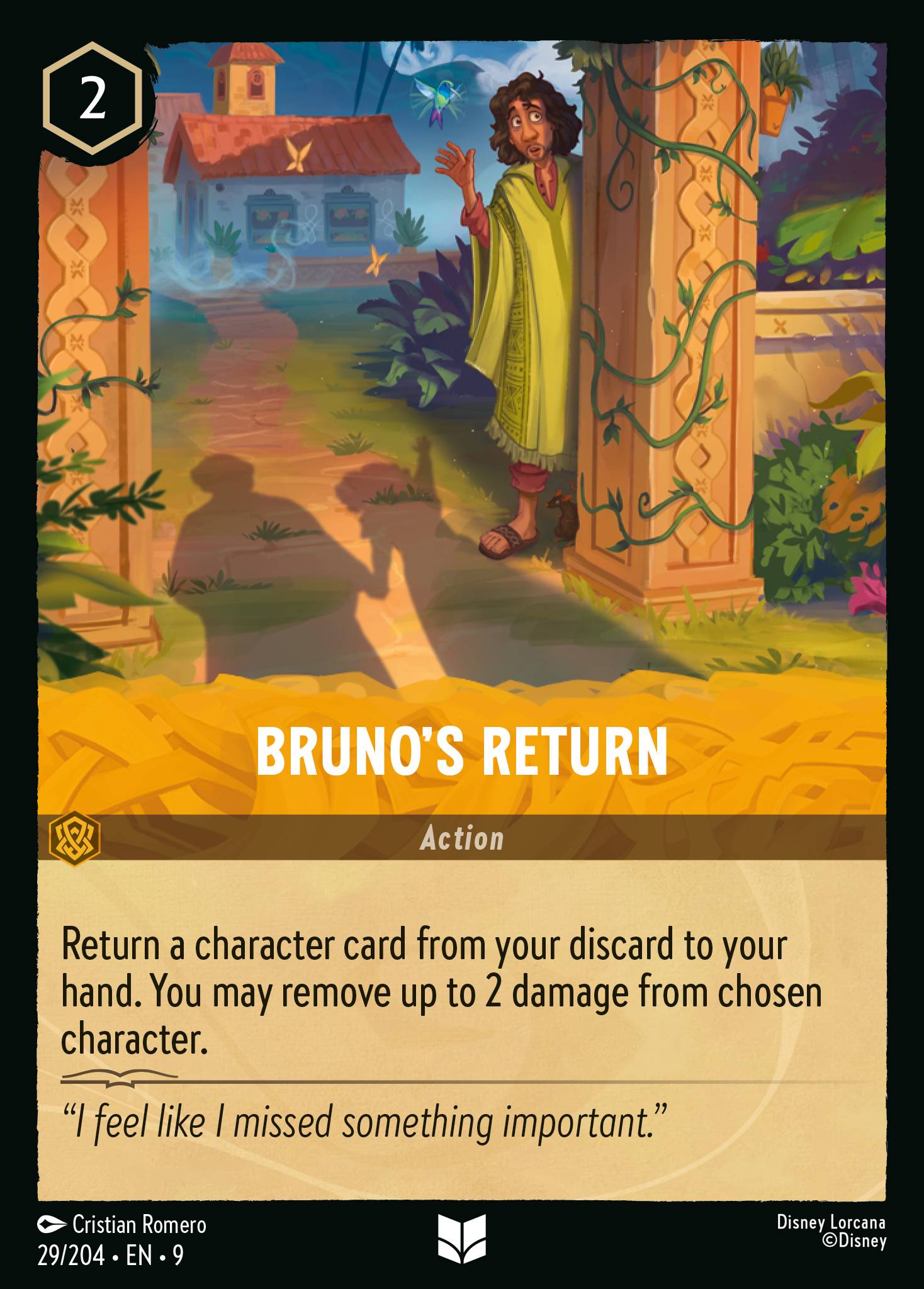 Bruno's Return Disney Lorcana card