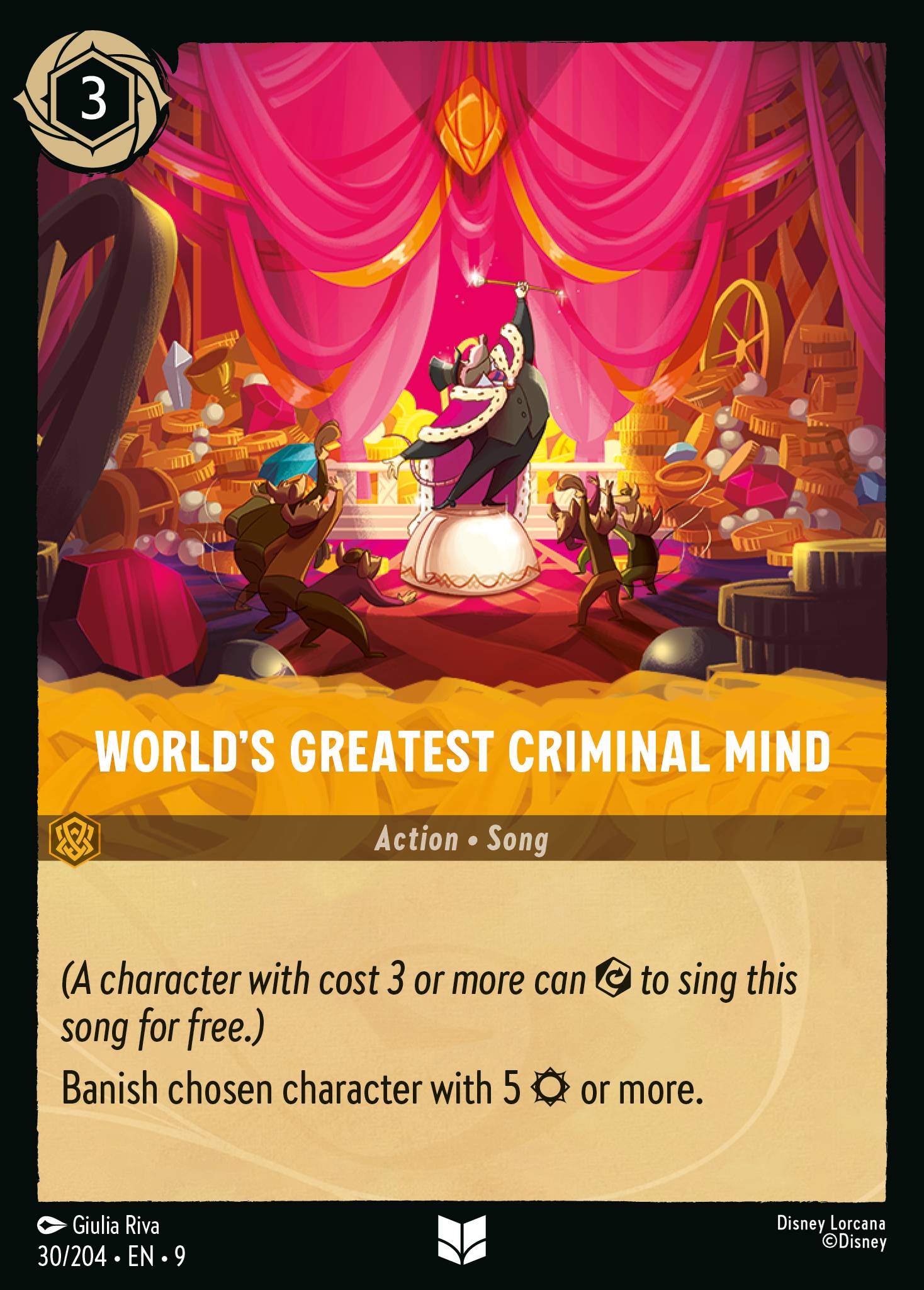 World's Greatest Criminal Mind Disney Lorcana card