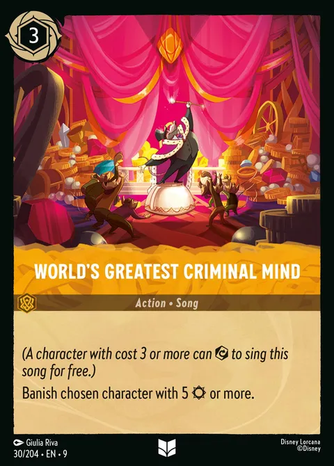 World's Greatest Criminal Mind Disney Lorcana card