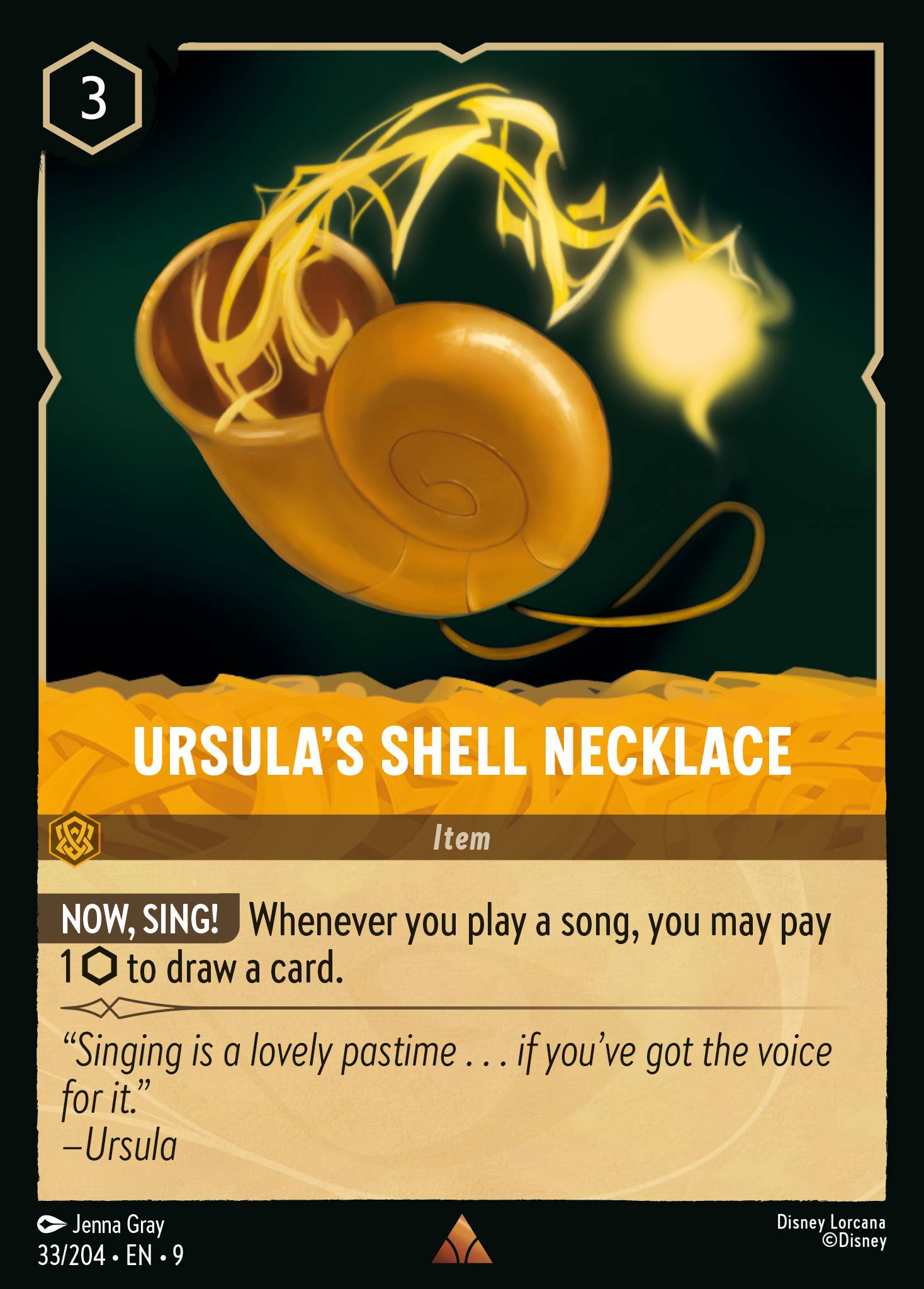 Ursula’s Shell Necklace Disney Lorcana card