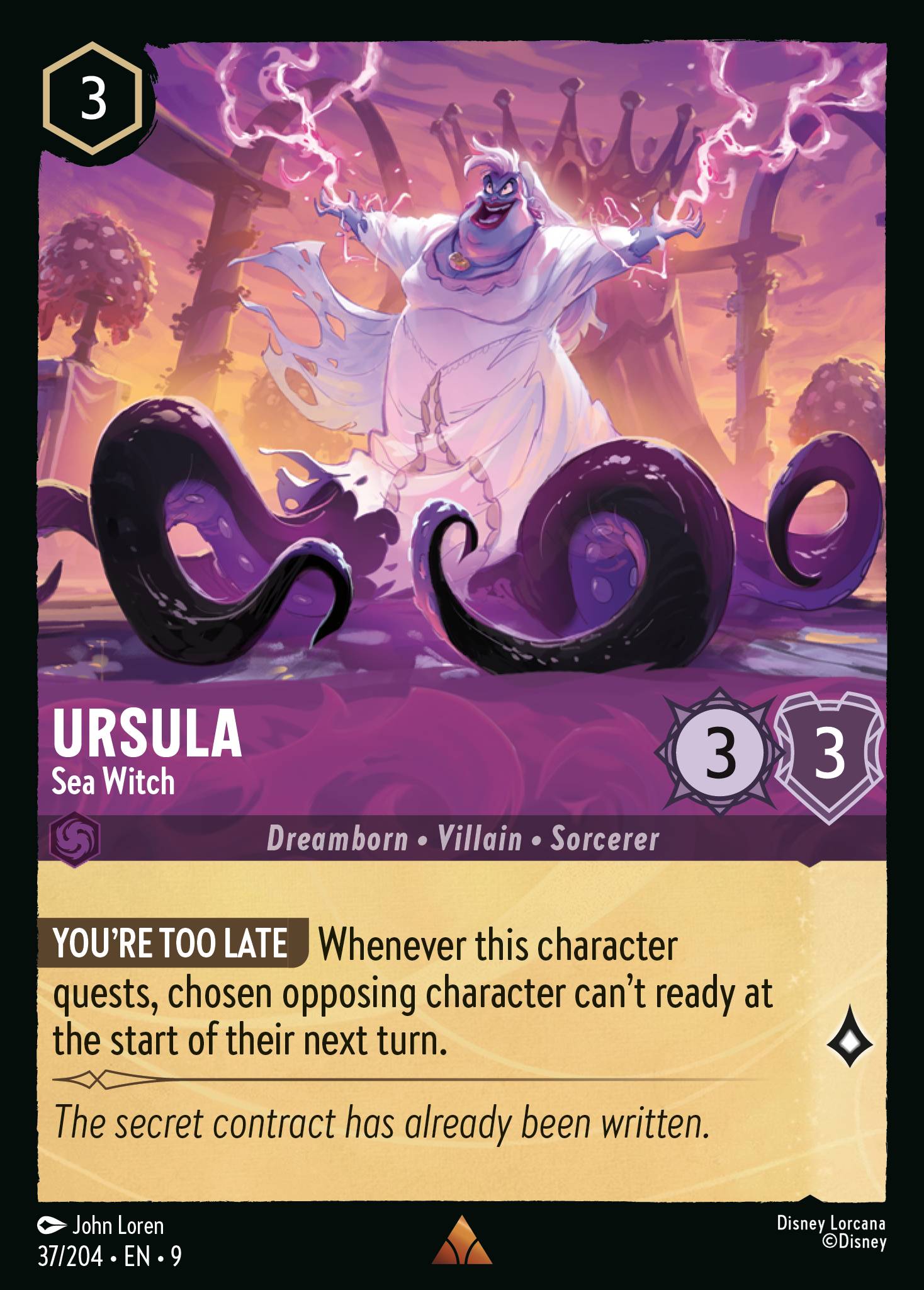 Ursula — Sea Witch Disney Lorcana card