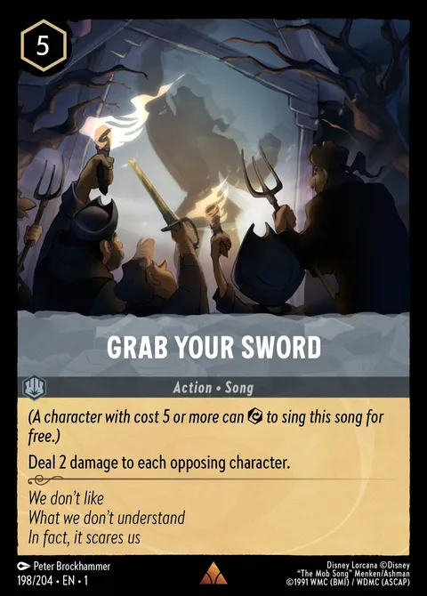 Grab Your Sword Disney Lorcana card